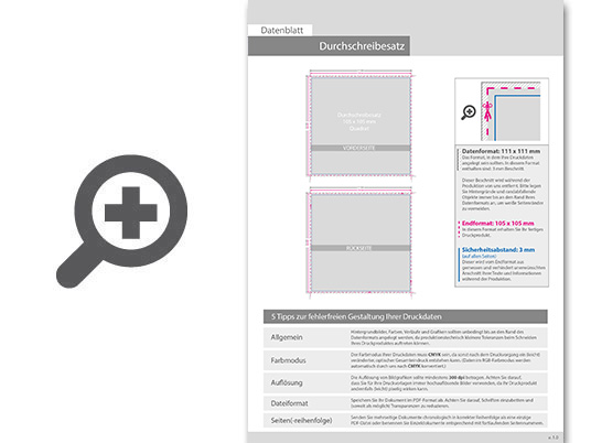 Product Bild durchschreibes__tze_quadrat_10_5_cm_x_10_5_cm__6-fach__4_1-farbig__25_s__tze_je_block