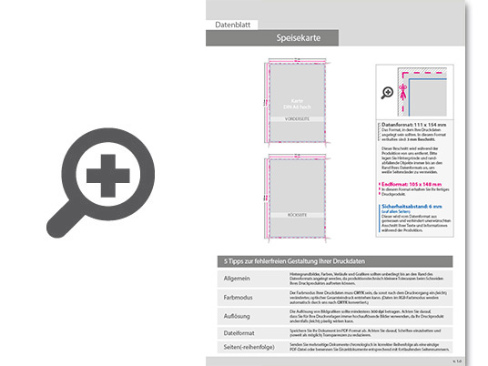 Product Bild speisekarte_din_a6_(10_5_cm_x_14_8_cm)__beidseitig_bedruckt